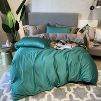 Ensembles de literie de luxe lyocell tencell 100%, ensembles de draps de lit à imprimés personnalisés