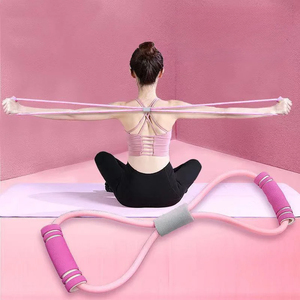 Bande de Résistance Élastique 8 Mots pour Yoga et Fitness, Équipement de Musculation Poitrine, Boucle en Caoutchouc pour Entraînement de Yoga et Étirements - Product Image 3