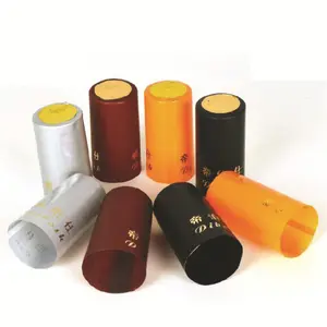 Tùy chỉnh màu sắc logo PVC nhiệt thu nhỏ Viên nang thu nhỏ Bọc Nắp chai rượu sâm banh nước rượu chai