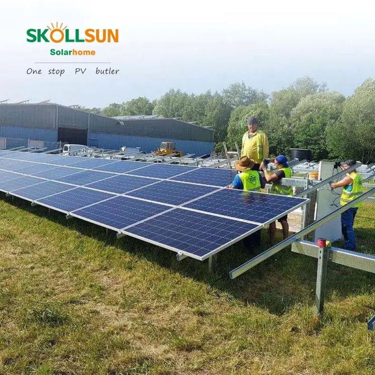 200KW solar energy system Commercial Solar System On Grid Solar System 200KW-3MW Grid Tied Large Capacity Mounting Solar Farm