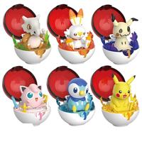 CHX Set de 2 Piezas de Bolas de Almacenamiento de Plástico 2 en 1, Caja Sorpresa Coleccionable de Personajes de Dibujos Animados con Figura de Anime Transformable
