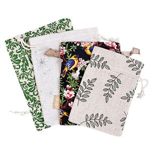 Eco Canvas Printed Cotton Linen Draw String <b>Bags</b> <b>Gift</b> Packaging Custom Logo Small Drawstring <b>Bag</b> - Product Image 2
