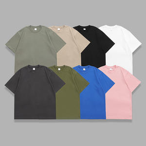 Camiseta de Algodón 100% de Punto Grueso Personalizada OEM, Diseño con Letras, Hombros Caídos, Corte Cuadrado, Transpirable, Talla Grande - Product Image 1