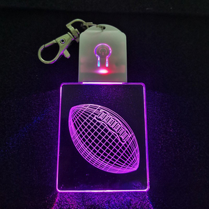 Sáng Tạo Acrylic ánh sáng <span class=keywords><strong>LED</strong></span> móc chìa khóa mặt dây chuyền sạc Phụ Kiện Móc Chìa khóa ánh sáng Móc chìa khóa - Product Image 3