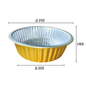 Aluminium Ronde Platen Wegwerp Voedselbak Aluminium Afhalen Folie Containers Oven Lucht Friteuse Liners