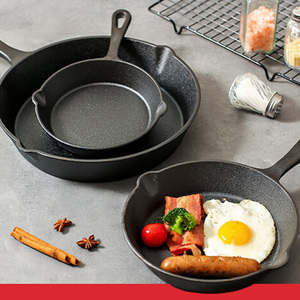Cast Iron Skillet Heavy-Duty Professional Restaurant Chef Quality Pre-Seasoned <strong>Pan</strong> Mini Non-stick <strong>Grill</strong> <strong>Frying</strong> <strong>Pan</strong> <strong>with</strong> Handle - Product Image 5