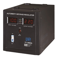 Regulador de Voltaje Automático KEBO AVR TTB 3000VA de Aluminio 50/60Hz con Pantalla LED, Tipo Relé, Monofásico, Estabilizador de CA, Protección Contra Sobretensión
