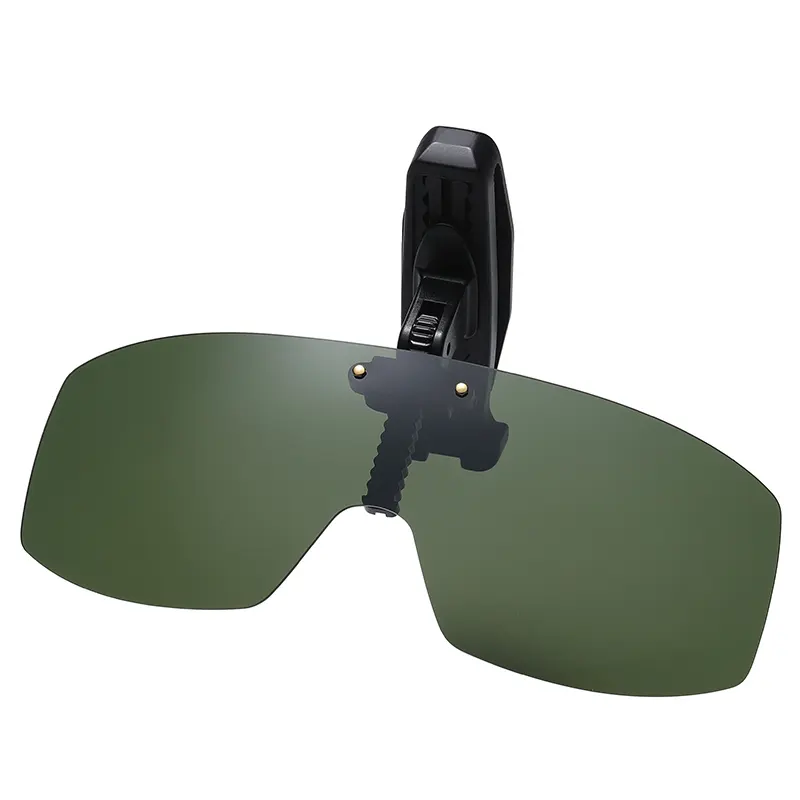 Gafas de sol polarizadas con clip para deportes, lentes polarizadas en negro y verde para jugar al golf, listas para enviar