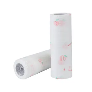 Reusable White Woodpulp Recycled Non-woven Cleaning Towel Roll Cleansing Disposable Towel Kitchen Rag Kitchen Wipe Kitchen Paper