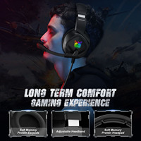 Headset Gaming ONIKUMA-K19 Headset Stereo Berkabel Pengontrol Laptop Peredam Kebisingan