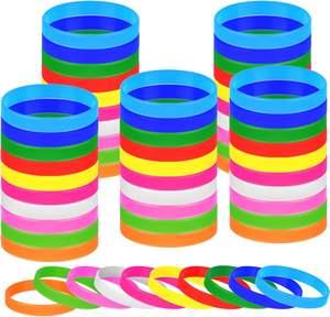 צמידי סיליקון <span class=keywords><strong>2026</strong></span>, צמידי יד ריקים באריזות מרובות לאירועים, גומיות למסיבות - Product Image 1