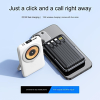 Chargeur portable sans fil OEM PD 22,5 W à charge rapide, batterie externe 10000 mAh, support magnétique, design ultra fin pour une utilisation en extérieur