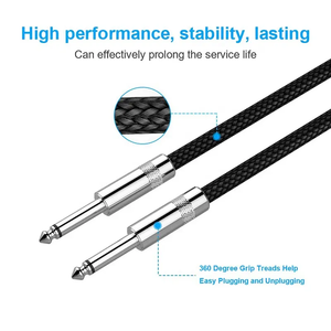 Cable de Audio Xput con Carcasa Metálica de 6.35MM, Macho a Macho, Mono/Estéreo, para Guitarra Eléctrica, <span class=keywords><strong>Bajo</strong></span>, Mezclador, <span class=keywords><strong>Amplificador</strong></span> - Product Image 3