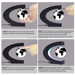 Cadeau <span class=keywords><strong>de</strong></span> lévitation magnétique électrique créatif <span class=keywords><strong>de</strong></span> 4 pouces rotation <span class=keywords><strong>de</strong></span> la terre russie flotteur lumière LED <span class=keywords><strong>carte</strong></span> du monde globe pratique - Product Image 3