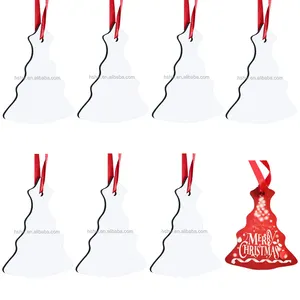 MDFSUB Christmas Trees Shape Ornament Blanks 3mm MDF Double Side Blanks Sublimation Christmas Ornaments