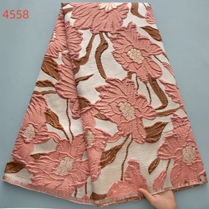 4558 High Quality Brocade Fabriccloths for Women Party Wear Material <strong>Nigeria</strong> Ladies <strong>Traditional</strong> Wedding <strong>Dresses</strong> for Asoebi - Product Image 3