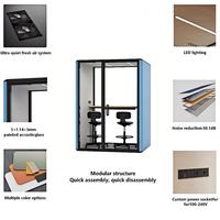 Cabine de réunion de bureau compacte, portable, insonorisée, isolation acoustique pour les négociations et discussions d'équipe quotidiennes