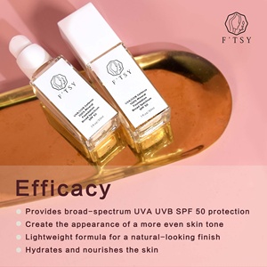 Crema hidratante de base de protección solar natural SPF 50, crema de protección solar orgánica para todas las pieles, tubo de crema <span class=keywords><strong>CC</strong></span>, cobertura completa - Product Image 5