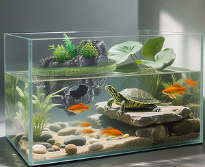 Pez Decorativo de Resina Ecológica Pintado a Mano Realista con Cueva Escondida en la Montaña para Decoración Flotante - Product Image 4