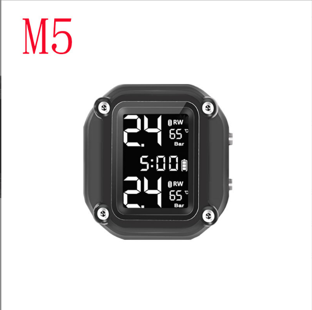 Универсальный монитор для мотоцикла, датчик давления в шинах с 2 колесами, на солнечной батарее, цифровой дисплей