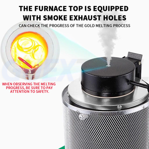Four de fusion numérique portable pour métaux, or, argent et aluminium, avec creuset en quartz - Product Image 1