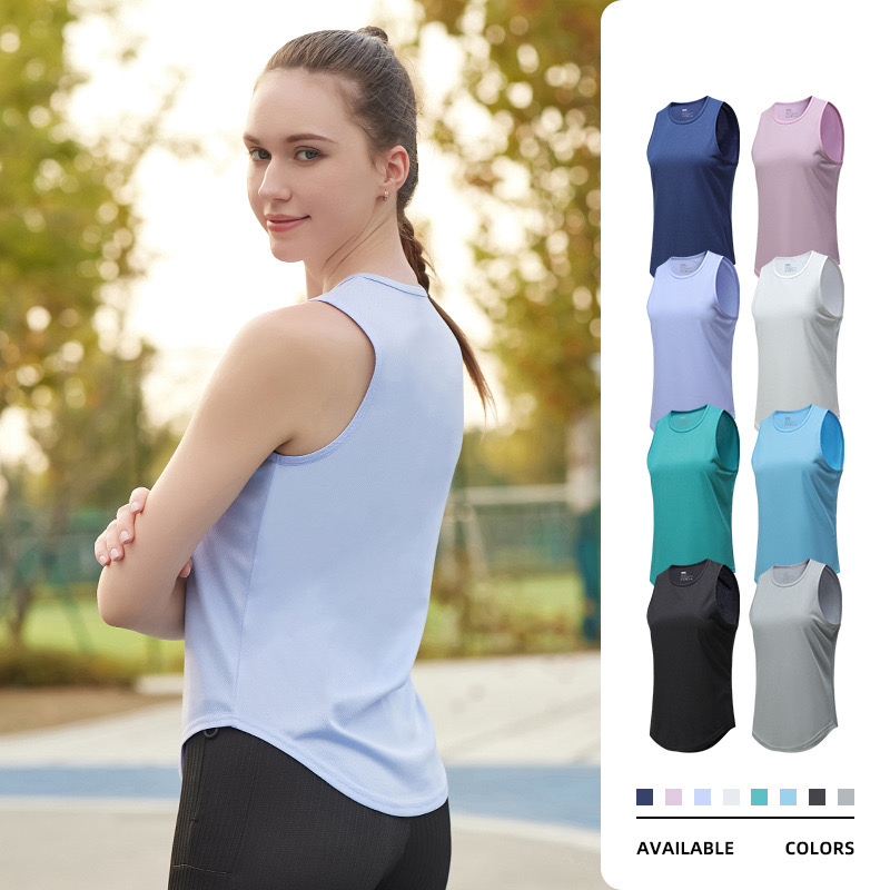 Custom Sleeveless Sport Vest for Women Singlet Yoga Tennis Running Quick-drying Athletic Tank Top for Marathon Track & Field
