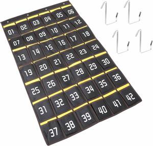 Organisateur mural pliable avec tableau de rangement suspendu et poches pour téléphones portables, idéal pour la salle de classe et le bureau, pour fournitures scolaires et articles divers - Product Image 5