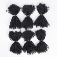 Cheveux afro brésiliens bon marché en vrac pour tresses 4B4C Cheveux crépus bouclés Extensions de cheveux humains Cheveux de tressage