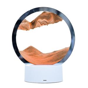 Moving Sand Art,3d Sand Art ภาพลึก Sandscape In Motion จอแสดงผล Flowing Quicksand นาฬิกาทราย Led โคมไฟ - Product Image 1