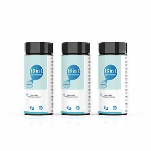 Tiras reactivas para análisis de agua 16 en 1, 100 tiras, rápidas, fáciles y precisas, para agua potable, estanques de peces, acuarios - Product Image 1