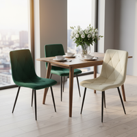 Chaise de salle à manger moderne et simple, dossier en velours blanc, pieds en métal, pour salon, hôtel, haute qualité, prix abordable, en promotion