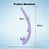 Tube de plongée pliable et coloré en silicone souple pour la plongée libre, tube respiratoire sous-marin flexible