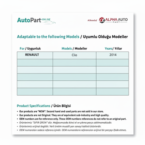 Kit de réparation de vitre avant gauche pour Renault Clio 2014 - Product Image 1