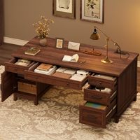 Lampe de bureau en bois de noyer, durable, luxueuse, haut de gamme, style simple et moderne, amovible, installable, saine, pour usage commercial et bureau