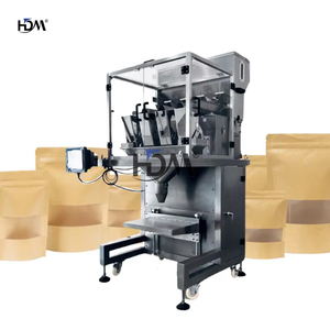 HDM 4 Head Linear Weigher Stand up Pouch Packing <b>Machine</b> for Seed 4 Heads Quantitative Weighing Scale - Product Image 1