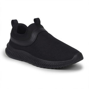 <b>Black</b> Lightweight Slip on Casual <b>Sneakers</b> Breathable Comfort Shoes for Men Women - Product Image 1