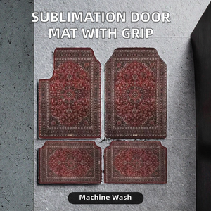 Tapis d'entrée modernes en polyester vierges pour sublimation, antidérapants et lavables, pour salle de bain, cuisine et cadeaux de Noël - Product Image 2