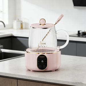 Taza Eléctrica Inteligente Multifunción con Calentamiento Automático para Café y Té, con Base Calefactora, para Hogar y Oficina, Taza de Vidrio para Cocinar - Product Image 3