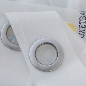 Disegno nordico minimalista bianco <span class=keywords><strong>tende</strong></span> di garza per i ragazzi ragazze camere da letto del fumetto ricamo di calcio tecnica intrecciata per la baia - Product Image 6