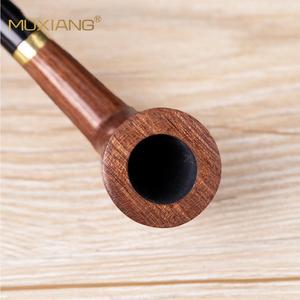 Muxiang Rosewood Smoking Pipe Long Handle Straight Type Tobacco Pipe For Personal Gift - Product Image 4