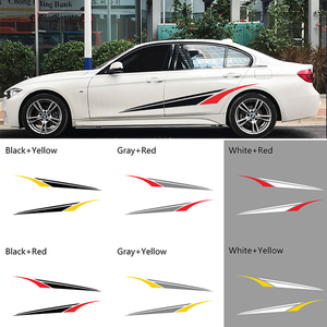 150*25CM voiture autocollants jupes latérales rayure corps vinyle Film décalcomanie Wrap voiture course bricolage décoration autocollants - Product Image 6