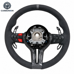 Volant sport en cuir et fibre de carbone pour F05/F07/F30/F35/F34/F10/F12/F15/F36/F20/F22/F25/F32/F80/F84/F85 - Product Image 1