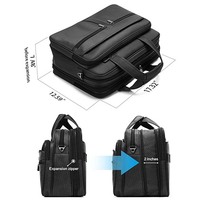 Sac à bandoulière pour ordinateur portable 17 pouces avec logo personnalisé, mallette extensible pour homme, sacoche d'affaires