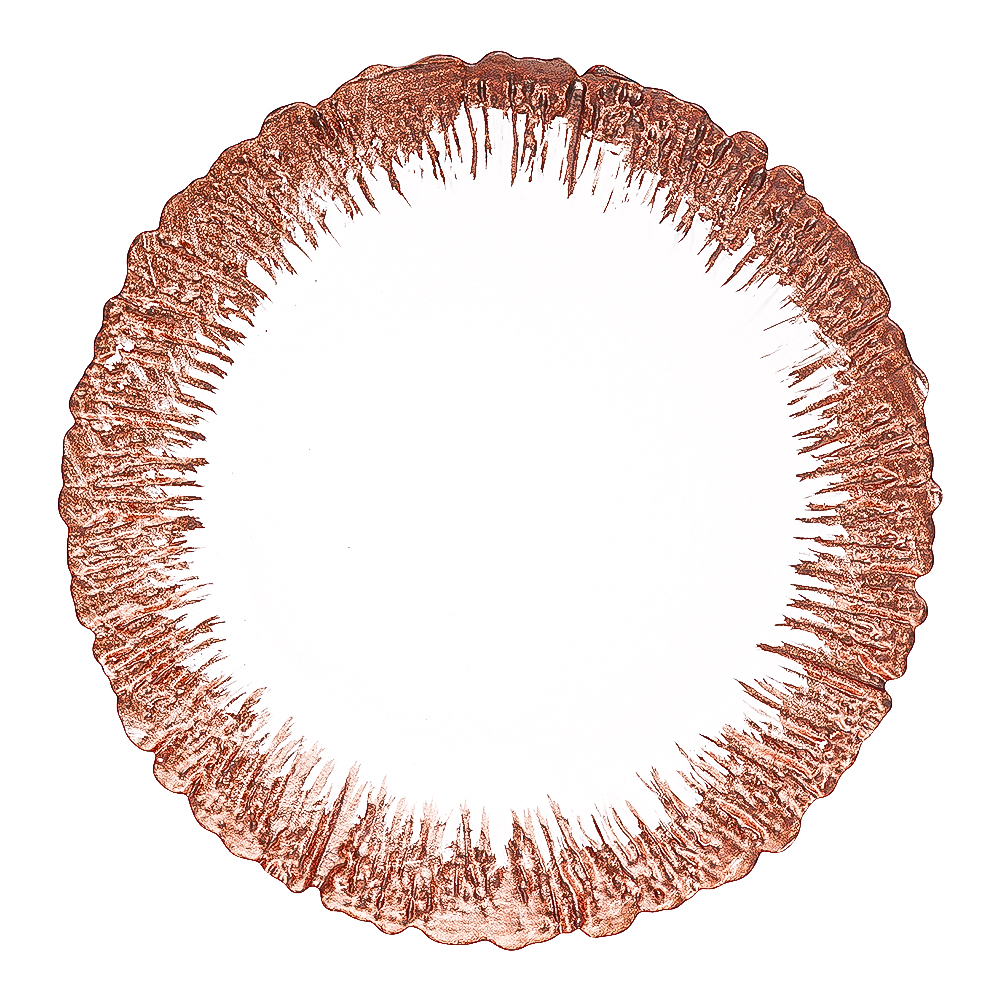 Transparent avec bordure en or rose