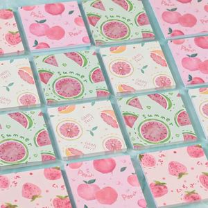 Self-Adhesive Fruit Pattern <b>Notes</b>-Grapefruit/Watermelon/Strawberry Theme Office & Study Decorative Stationery Gift - Product Image 2