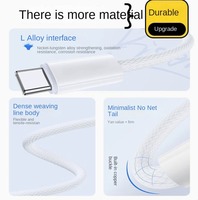 Cable de Carga Rápida de 240W con Doble Conector Tipo-C, Material TPE Trenzado, Transferencia de Datos, Conductor de Cobre Puro, 2m de Longitud para Móviles