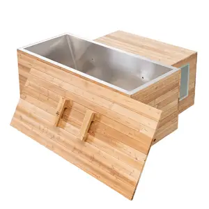 Bropool New Design Wooden Cold Plunge Tub For Ice Bath Therapy