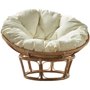 Modern <b>Round</b> Lounge <b>Chairs</b> Made of Rattan Eco-Friendly Design Waterproof Cushions Natural Finish for Living Room Outdoor Use - Product Image 4