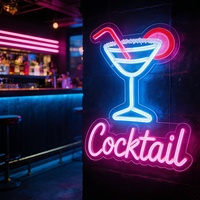 Letrero de Neón Personalizado con Diseño Gratuito, Letrero LED de Neón para Bar, Cocteles, Logotipo Personalizado, Letras, Habitación, Negocio, Publicidad