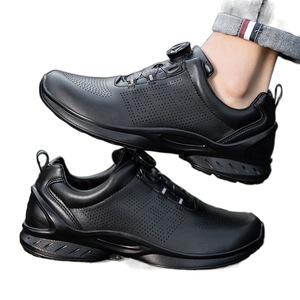 Zapatos Casuales de Cuero Negro para Hombre con Hebilla Automática, Punta Redonda, Tacón Bajo, Transpirables, Antideslizantes para Uso Diario y Deportes - Product Image 5